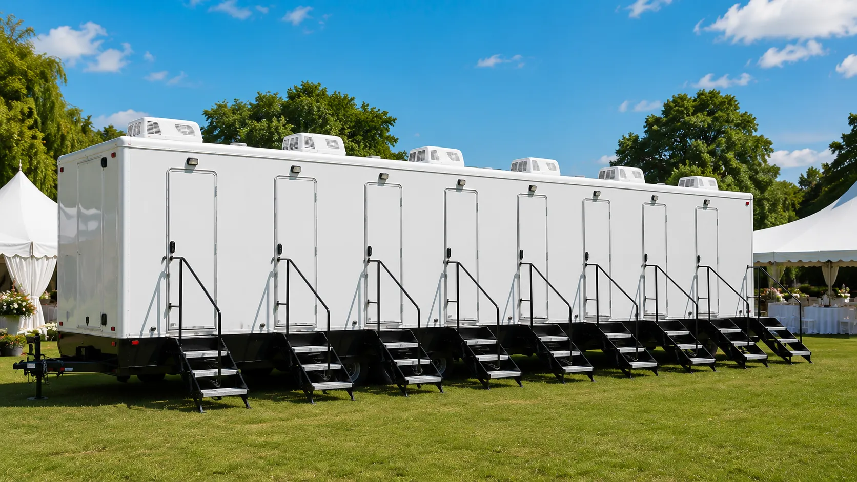 8 Stall Restroom Trailer in Denton, TX